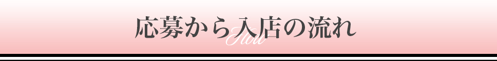 応募から入店の流れ